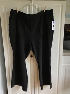 Nuevos pantalones de vestir Future Collective para mujer talla 24W/26W negros acampanados pierna grabada - Imagen 1 de 7