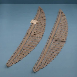Set of 2 Antique Handmade Lace Bands French Bobbin Lace Insert Antique Bobbin - Picture 1 of 6