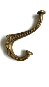 large COAT HOOK door heavy solid brass furniture antiques old style - Picture 1 of 2