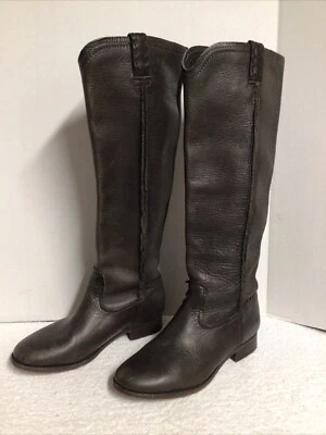 Botas de montar altas de cuero FRYE CARA en humo 3478328 hasta la rodilla para mujer EE. UU. 7 B Foto 1 de 4