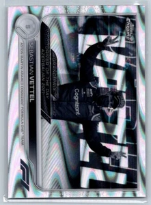 2022 Topps Chrome F1 Black And White Ray Wave Driver Of The Day Sebastian Vettel - Picture 1 of 2