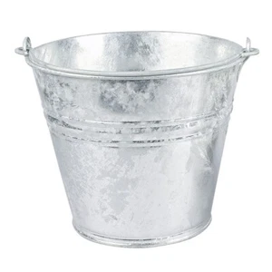 Stahlblecheimer verzinkt, 10 L, Ø 28 cm, H 27 cm, silber - Bild 1 von 1