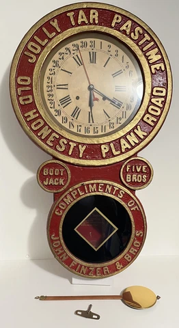 Reproduction Antique 1800s BAIRD Jolly Tar Victorian Tobacco Advertising Clock Cover