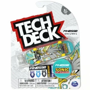 New ULTRA RARE Tech Deck FINESSE Silver Sonic the Hedgehog Fingerboards Series13 - Picture 1 of 5