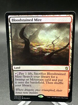 Magic the Gathering MTG Khans Of Tarkir Bloodstained Mire Foil #230 KTK - Image 1 of 2