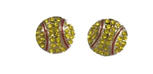 Pendientes de softbol - joyas de softbol para niñas - pendientes de tachuelas de softbol - Imagen 1 de 1