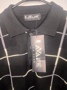 Lavane N.y Polo Style Mens XL Sweater Long Sleeve NWT Black Measurements Listed - Picture 1 of 3
