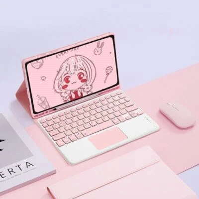 Touchpad Keyboard Case Mouse For Samsung Galaxy Tab A9 Plus S9/S9 FE S8 S6 Lite - Image 1 of 4