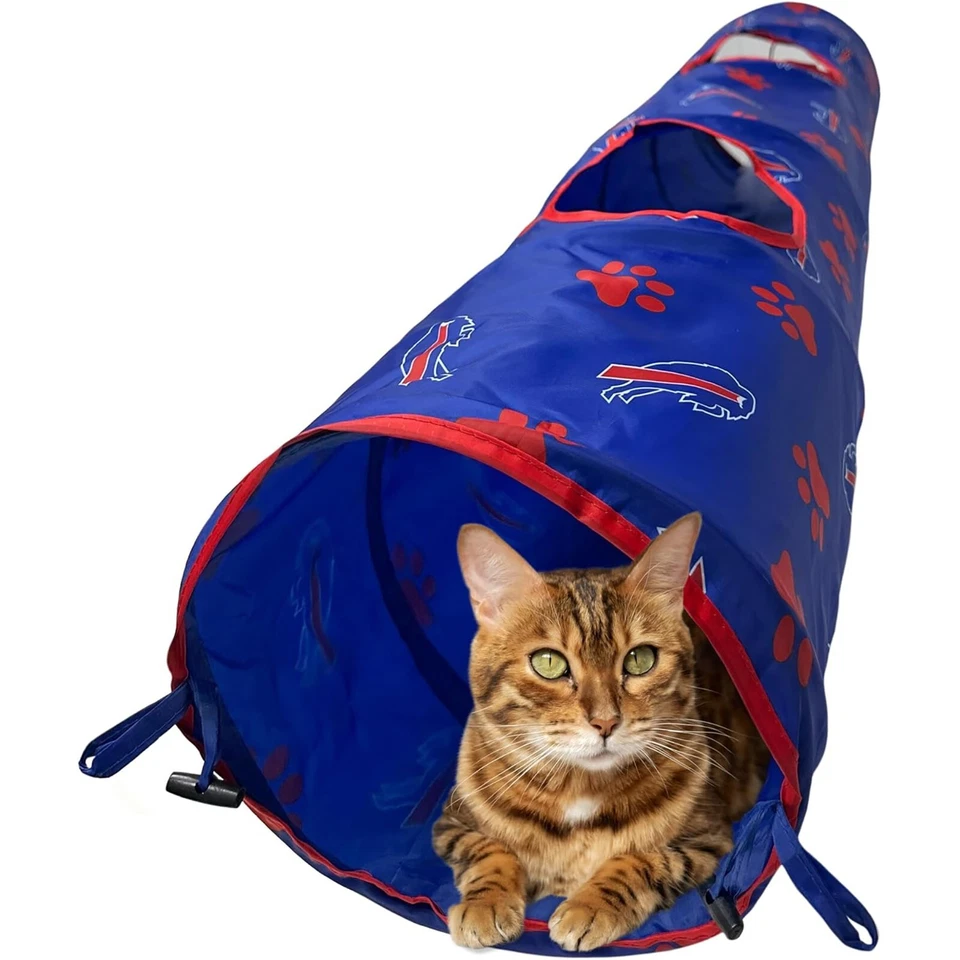 Pets First NFL Cat Tunnel Tube Toy & Plush Football Toy Filled with Catnip - Image 1 of 4