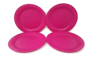 Nuevo Juego de 4 Platos de Postre Tupperware Open House Rosa 8" Redondos - Imagen 1 de 3