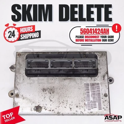 🍎 SKIM DELETE PLUG & PLAY PCM ECM ECU 4.0L JEEP GRAND CHEROKEE 1999 56041424AH Foto 1 de 4