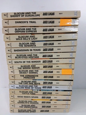 18 Vintage Jake Logan Books Adult Western Paperbacks Lot Slocum - Imagem 1 de 4