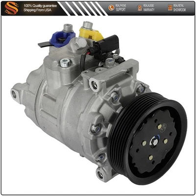Compresor de aire acondicionado para VW Volkswagen Touareg 2007-2017 2007-2010 Audi Q7 3,6 L V6 Foto 1 de 4