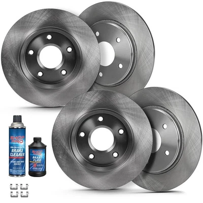 Front And Rear Brake Disc Rotors Slotted For 2009 2010-2013 Dodge Journey 2.4L - Изображение 1 из 4