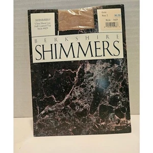 Berkshire Pantyhose SHIMMERS Gold SIZE 2 Ultra Sheer Full Control Top 1990 - Picture 1 of 4