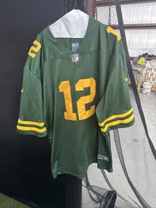 Green Bay Packers #12 Aaron Rodgers Nike On Field Jersey Green Yellow XXXL 3XL - Picture 1 of 9