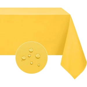 Seamless Deep Yellow Square Polyester Tablecloth 54" x 54" Table Cover-2 Pack - Picture 1 of 7