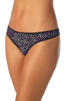 Tanga Hipster Estampada On Gossamer, Negra, Talla M/L 0447 Foto 1 de 2