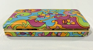 Vintage Floral Mod Mele Schmuckkästchen Psychedelisch Hippie Ring Halter Mehrfarbig - Bild 1 von 24