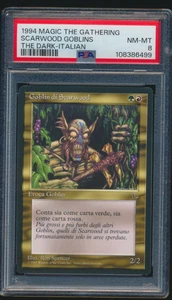 1994 Magic The Gathering Scarwood Goblins The Dark Italian PSA 8 POP 1 - Picture 1 of 4