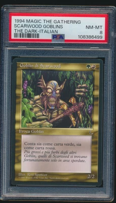 1994 Magic The Gathering Scarwood Goblins The Dark Italian PSA 8 POP 1 - Image 1 of 4