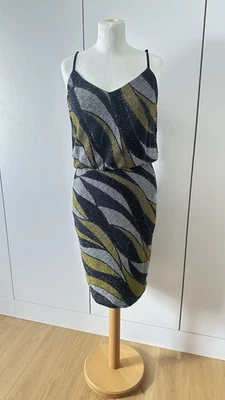 Jessica C&A Glitzer - Pailletten Party Trägerkleid Kleid Gr 36 /38 S - Neu - Bild 1 von 4