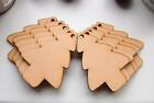 10x Laser cut wooden Christmas tree MDF gift Cristmas tags craft shape