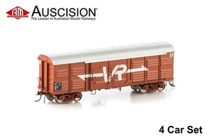 Auscision (VLV-18) VLCX Louvred Van, VR Wagon Red with Large VR Logo, 4 car pack - Picture 1 of 1