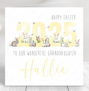 TARJETA DE PASCUA PERSONALIZADA PARA HIJA HIJO NIETA NIETO MAMÁ PAPÁ 2024 - Imagen 1 de 7