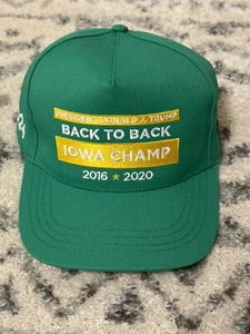 RARE Official President Donald J. Trump Back To Back Iowa Champ 2024 Hat Real - Picture 1 of 7