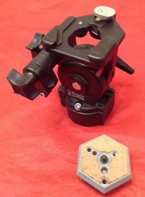Nice Used Bogen Manfrotto 3063 Tripod Pan/Tilt Fluid Head with Camera Plate - Image 1 of 4
