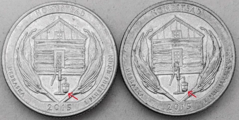 2015 P/D 2-Nebraska Homestead Quarters Leaky Bucket Error Pair - Free Shipping! Cover