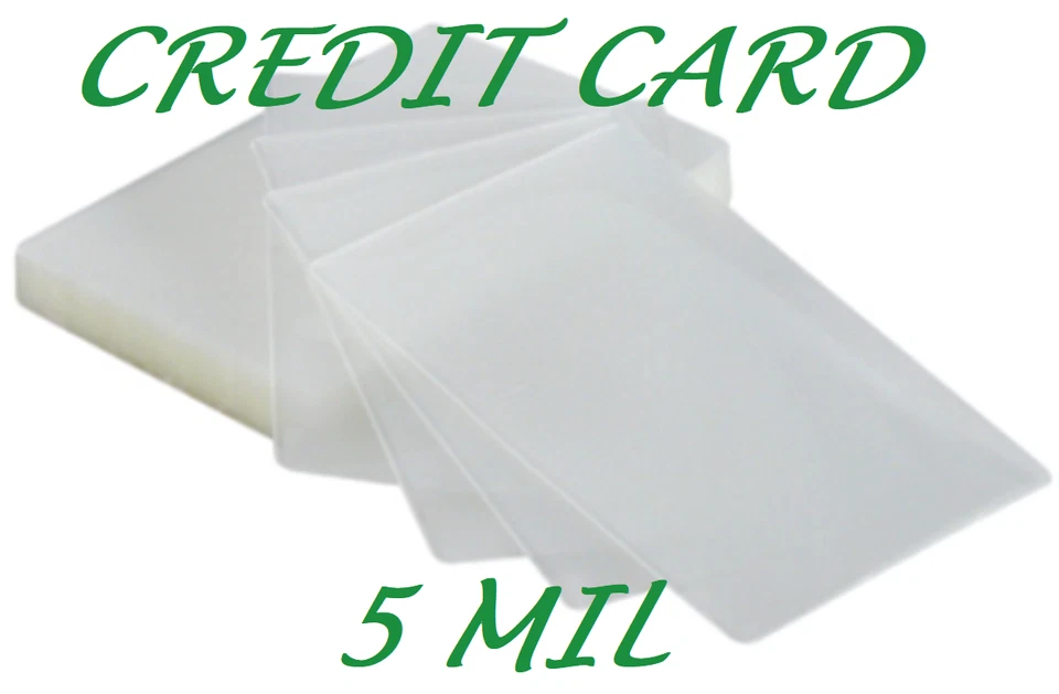 CORBIN QUALITY 25 Credit Card 5 Mil Laminating Pouches Sheets 2-1/8 x 3-3/8 SEE DESCRIPTION
