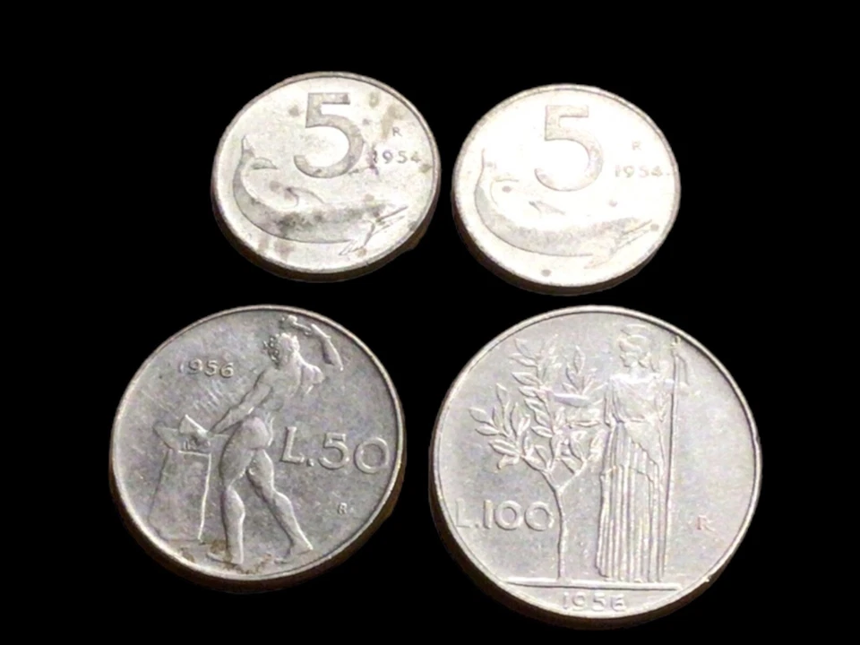 1954 - 1956 Italy 5 50 100 Lire - Image 1 of 2