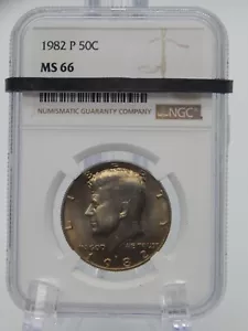 1982 P 50¢ Kennedy Half Dollar - NGC MS66 (BT357) - Bild 1 von 7