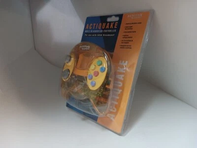 NEW ORANGE ACTIQUAKE CONTROLLER for SEGA DREAMCAST W/BUILT IN RUMBLE &TURBO - Image 1 of 4
