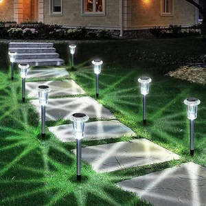 6/12X Solar Garden Lights Outdoor Waterproof Landscape LED Lights Pathway Yard - Picture 1 of 11