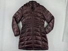 Kevin Klein Jacket Womens Extra Small Red Puffer Down Insulation Long Hooded