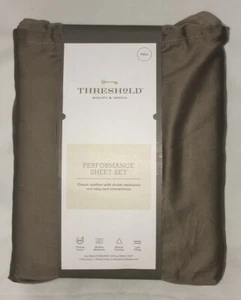 Threshold Sheet Set Full 400TC Sheet River 100% Cotton 18" DP Bedroom - Picture 1 of 4