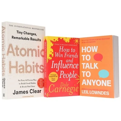 Atomic Habits, How To Talk To Anyone & How to Win Friends - Non Fiction - PB - Image 1 of 4