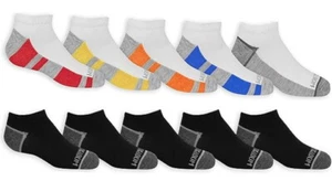 FRUIT OF THE LOOM BOYS NO SHOWS ANKLE SOCKS 10 PAIRS - Picture 1 of 6