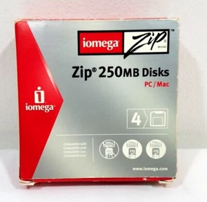 Paquete de 4 discos Iomega Zip 250 MB súper disquete caja abierta sin usar - Imagen 1 de 6