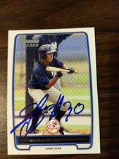Claudio Custodio, NY Yankees, SS, signed autographed 2012 Topps card BP22