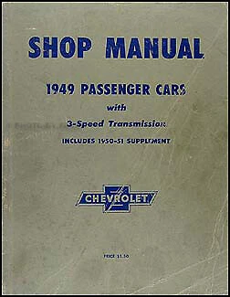 1949 1950 1951 SOLO auto Chevrolet original manual de reparación OEM libro de servicio de taller Foto 1 de 4