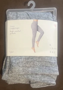 A New Day Women's Cozy Hacci Leggings with Pockets Heather Gray Size XL - Picture 1 of 5