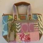 Vintage Coach Patch Work Bag Colorful With Coach Tag