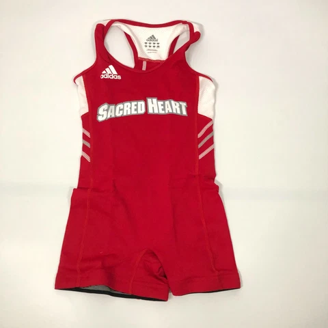 Adidas Sacred Heart Pioneers Track Singlet XS Extra Small Womens Spandex Red Top Cover