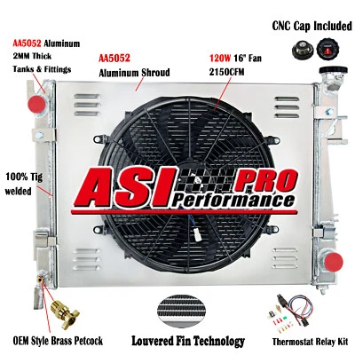 Relé de ventilador de cubierta de radiador de 4 filas para Dodge Ram 1500 2500 3500 2004-2009 5,7 L V8 Foto 1 de 4