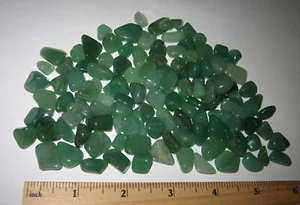 121 TROMMELSTEIN POLIERT KLEIN 0,2"-0,5" GRÜNER AVENTURIN STEIN MINERALIEN ~ 172,3g *5 - Bild 1 von 5