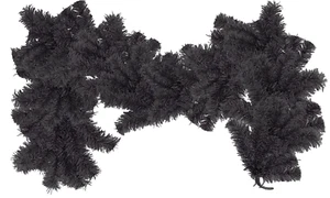Black Christmas Garland 6FT Length 16IN Width Christmas Tinsel Brush Garland - Picture 1 of 6